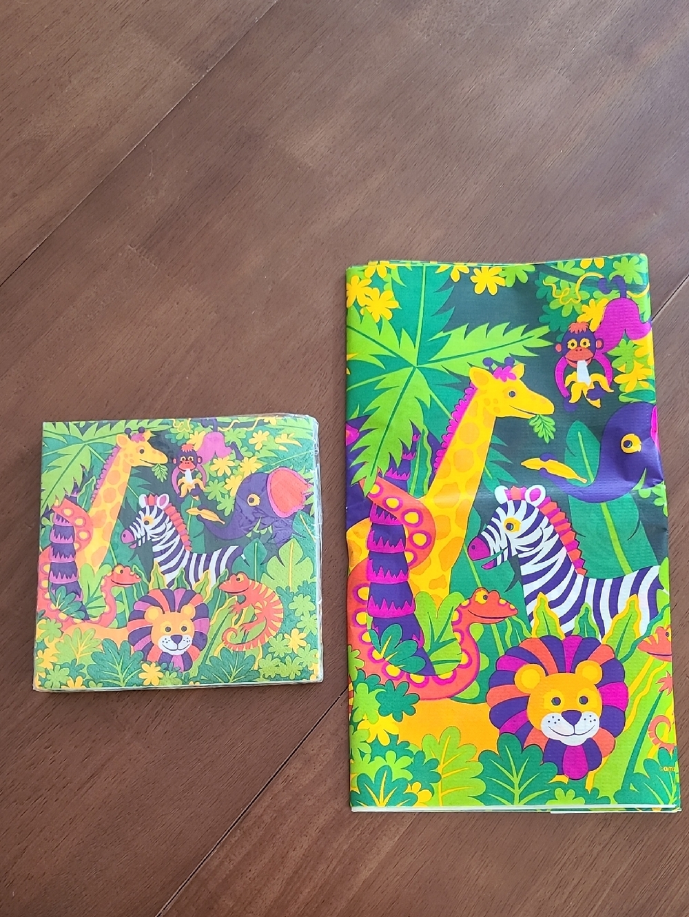 Jungle Fun Friends Kids Party Set - Zebra Monkey Lion Giraffe Gecko Snake